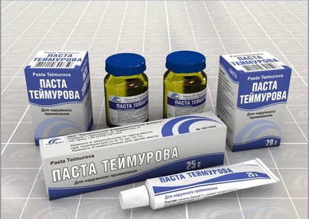Теймурова паста представляет ряд препаратов для наружного применения